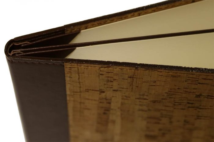 Cork menu_AWEM301_ format. 21x21 inner corners sewn leather