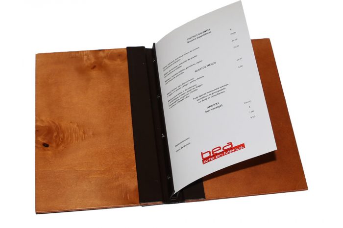 Porte-menu AWEM6560 -19x32cm bois traité couleur spéciale 4 vis