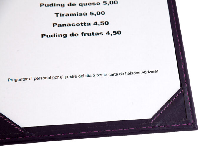 Cartas para Sobremesas AWEM3066 _Cantos Cosidos